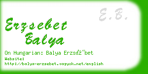 erzsebet balya business card